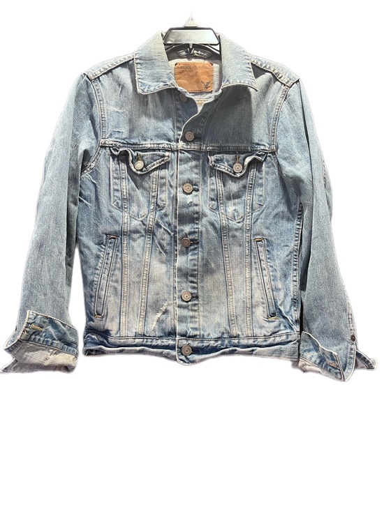American Eagle Outfitters Jackets & Blazers - American Eagle Trucker Distressed Heavy Denim Jacket Size Small Cotton Casual